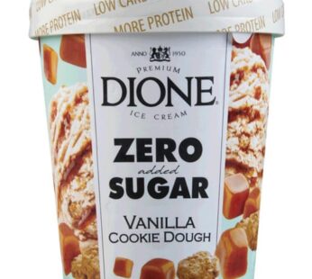 Dione – Pot Glace Vanilla Cookie Dough Sans Sucre 500Ml