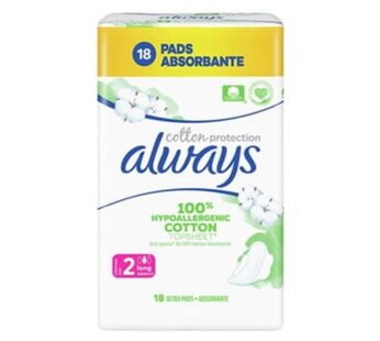 Always – Cotton Protection 100% Hypoallergenic Long18U