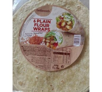 Delibreads – 6 Plain Flour Wraps 468G