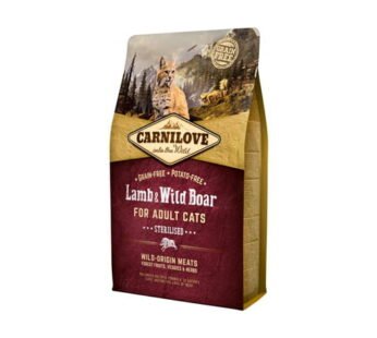 Carnilove – Lamb & Wild Boar For Adulte Cats Sterilised 2 Kg