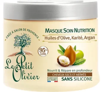 Le Petit Olivier – Masque – Huiles D’Olive, Karité, Argan – Cheveux Secs Et Abîmés 330Ml