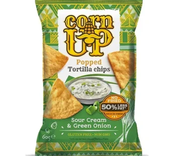 Corn Up – Popped Tortilla Chips Sour Cream & Onion 60G