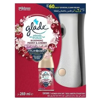 Glade – Automatic Spray Holder Blooming Peony & Cherry 60 Days 269 Ml