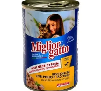 Miglior – Gatto Au Poulet & Dinde 400G