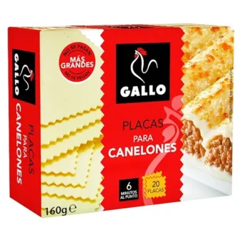 Gallo – Canelones Calidad Superior 20 Placas Caja 125 G ·