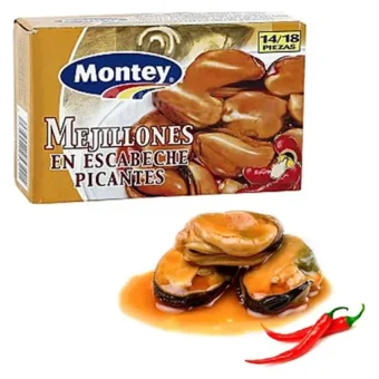 Montey – Mejillones En Escabeche Picantes 14 / 18 111G