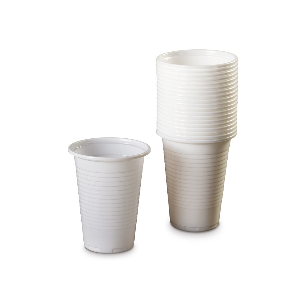 Gobelets en plastique blanc – 30 pièces