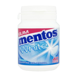 Mentos - White Peppermint Gum Bottle SS - 54G