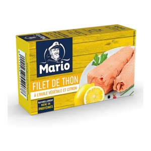Mario - Filets de thon a l'huile vegetable et citron - 125 G