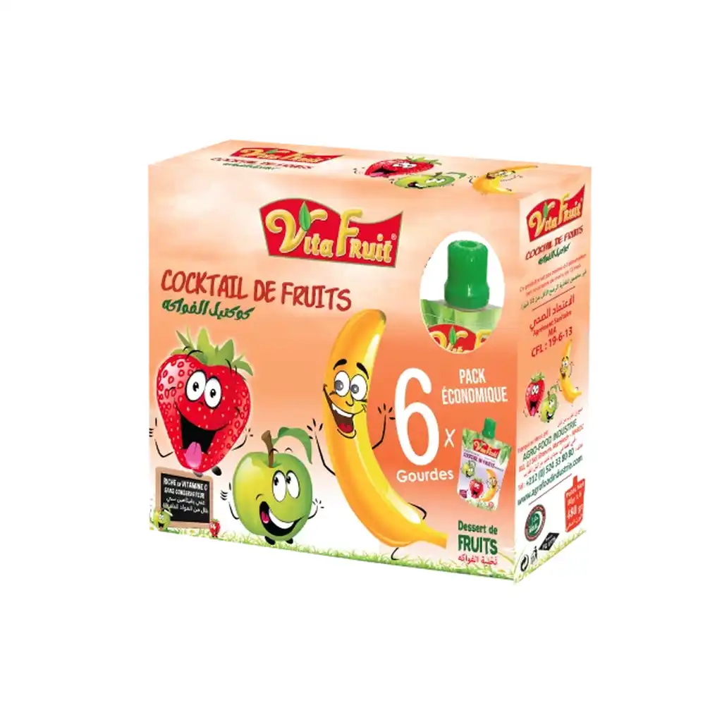 Vita Fruit – Dessert Cocktail de Fruits – 6x80G