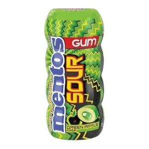 Mentos - Sour Green Apple Guma Bottle - 30 Gr