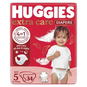 Huggies - Extra Comfort Size 5 (12-22 Kg) - 34 Diapers