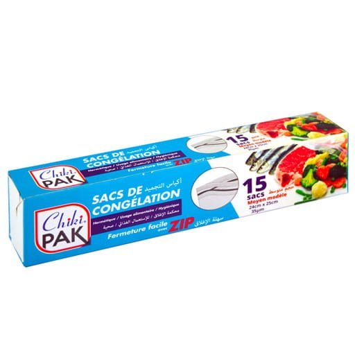 Chiki Pak - Sacs De Congélation Moyen 15 Sac