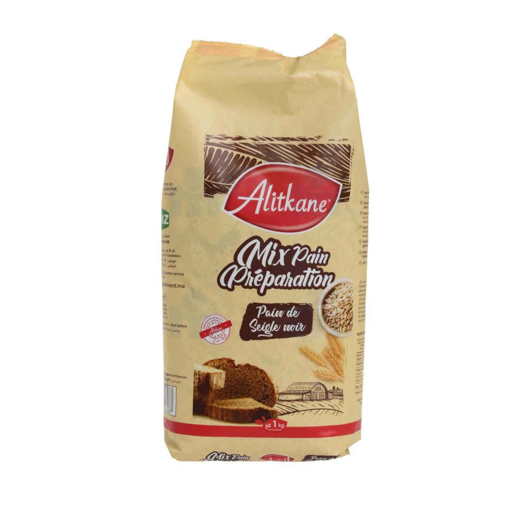 Alitkane - Mix Pain Preparation Seigle Noir - 1 Kg