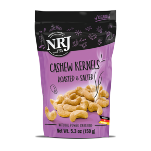 NRJ CASHEW KERNELS ROASTED & SALTED 150G