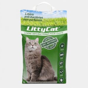 LittyCat - Litière anti-bactéries pour chats non parfumée
