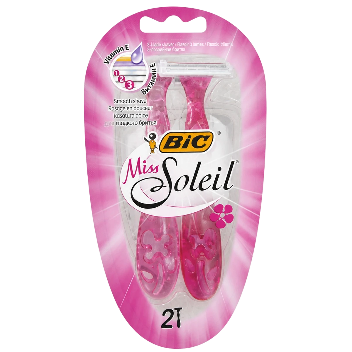 BIC — Miss Soleil — Rasoir 3 lames — 2 pièces