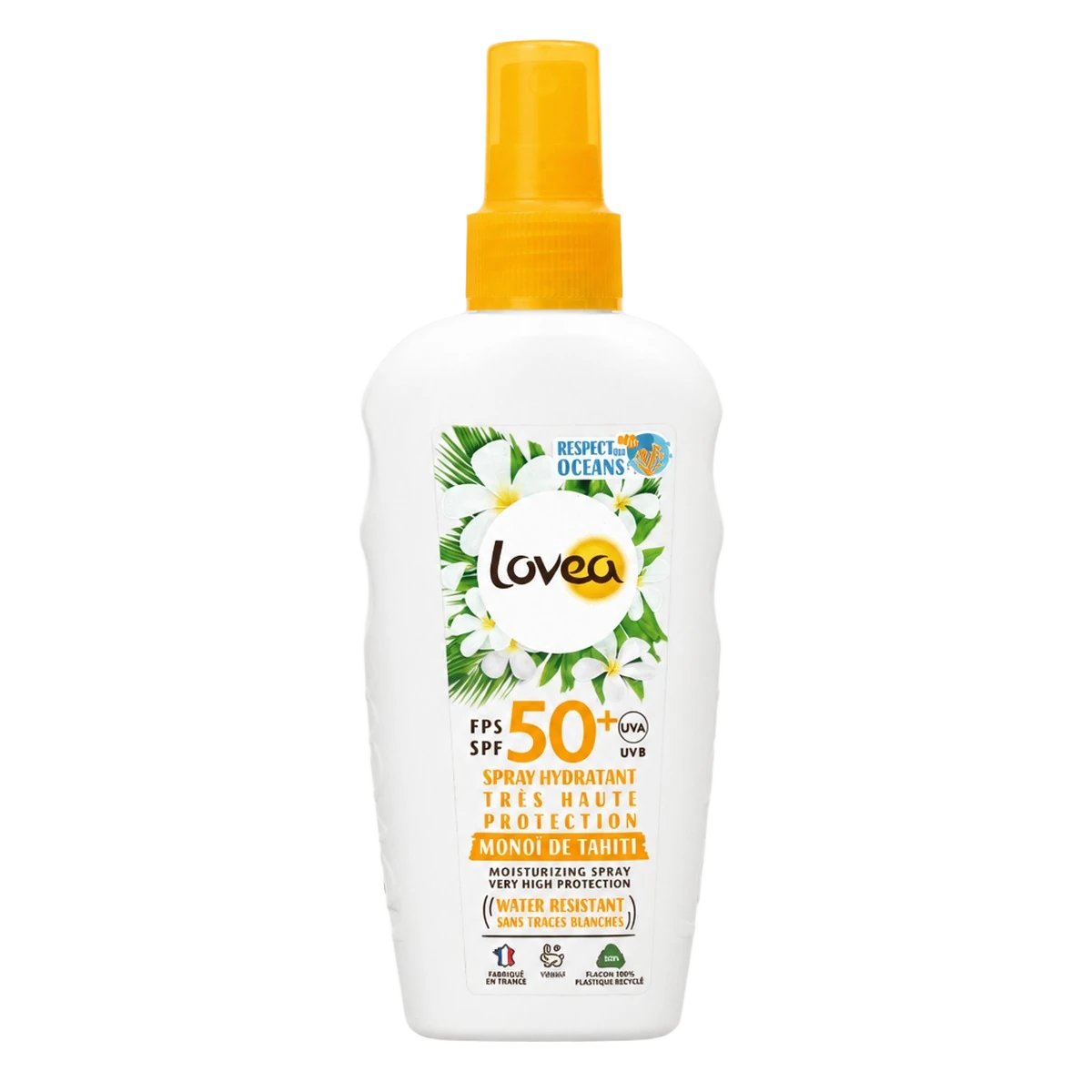 Lovea — Spray solaire hydratant très haute protection monoï de Tahiti SPF 50+ — 150 ml