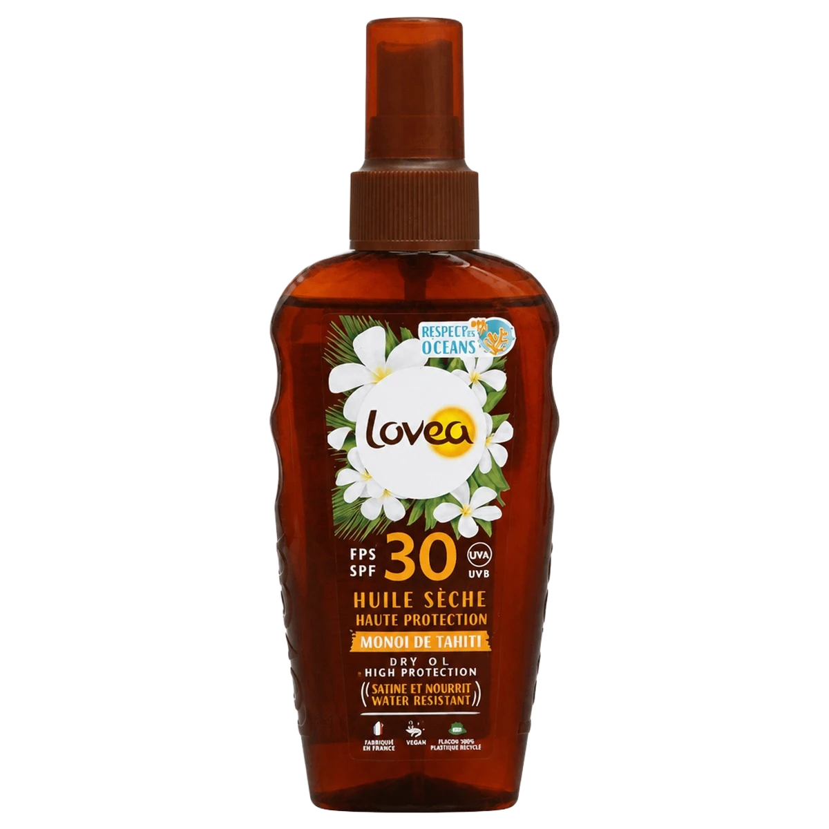 Lovea — Huile sèche haute protection monoï de Tahiti SPF 30 — 150 ml
