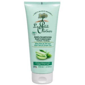 Le Petit Olivier - Après-shampooing purifiant aloe vera et thé vert cheveux normaux à gras