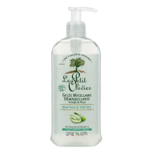 Le Petit Olivier - Gelée micellaire démaquillante visage et yeux Aloe Vera & Thé Vert