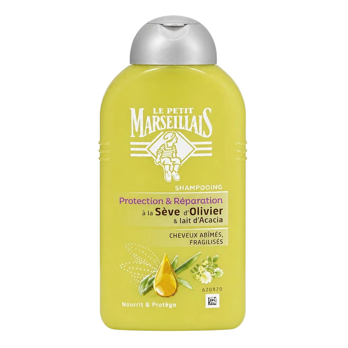 Le Petit Marseillais — Shampooing protection et réparation à la sève d'olivier et lait d'acacia — 250 ml