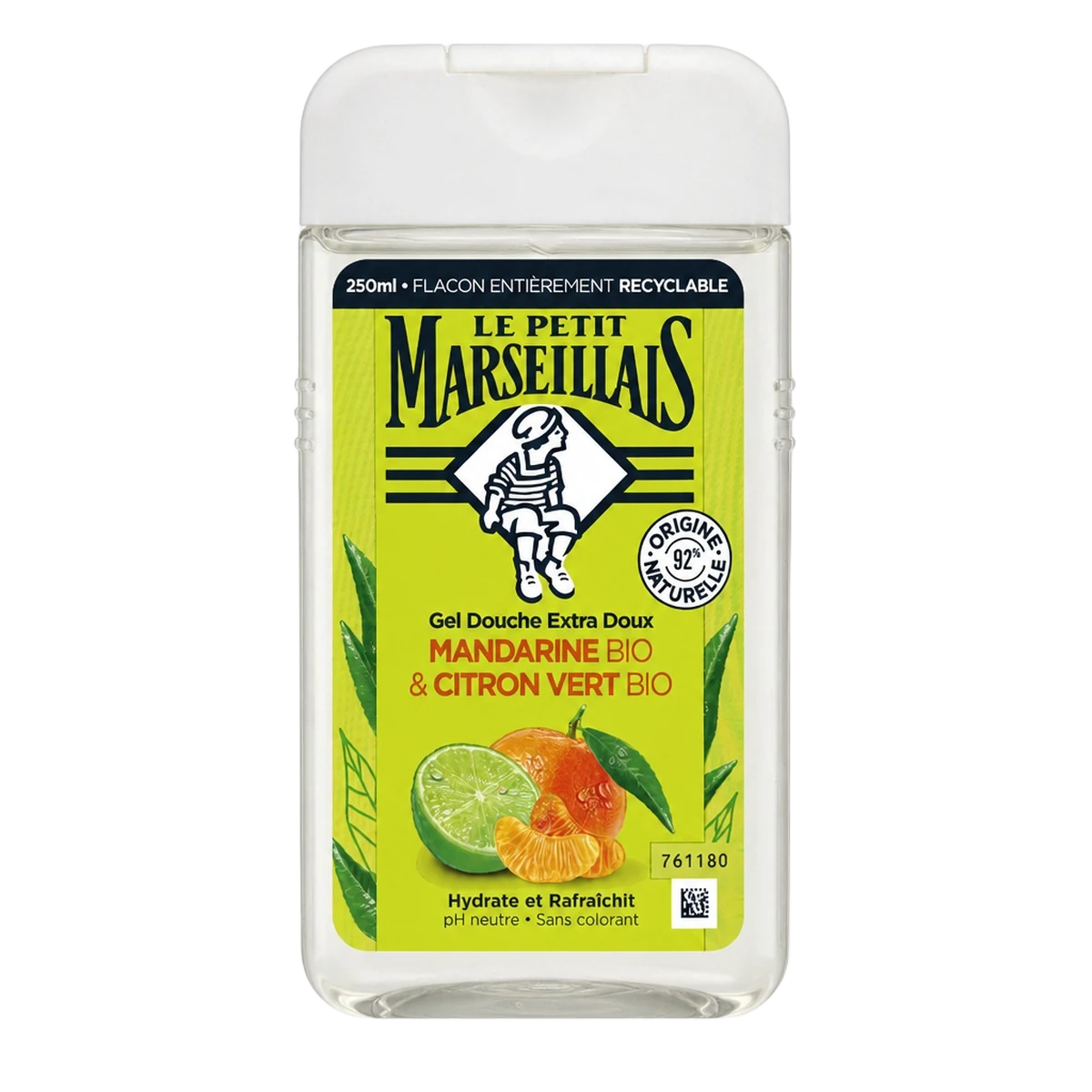 Le Petit Marseillais — Gel douche extra doux mandarine bio & citron vert bio — 250 ml