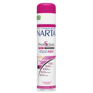Narta - Anti-transpirant spray Protect 5 Protection peau et vêtements fraîcheur propre 48h