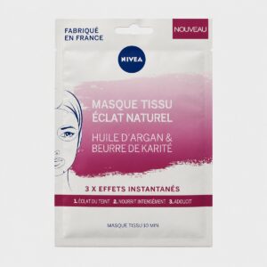 Nivea - Masque tissu Éclat Naturel huile d'argan & beurre de karité