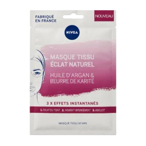 Nivea - Masque tissu Éclat Naturel huile d'argan & beurre de karité