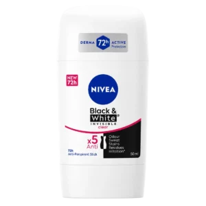 Nivea - Déodorant stick anti-transpirant Black & White Invisible Clear