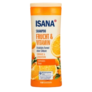 Isana - Shampoing Frucht & Vitamin orange & argousier pour cheveux normaux