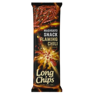 Long Chips - Chips de pomme de terre reconstituées saveur piment Flaming Chili