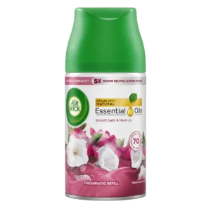Air Wick - Recharge désodorisant Freshmatic Essential Oils satin doux et lys de lune