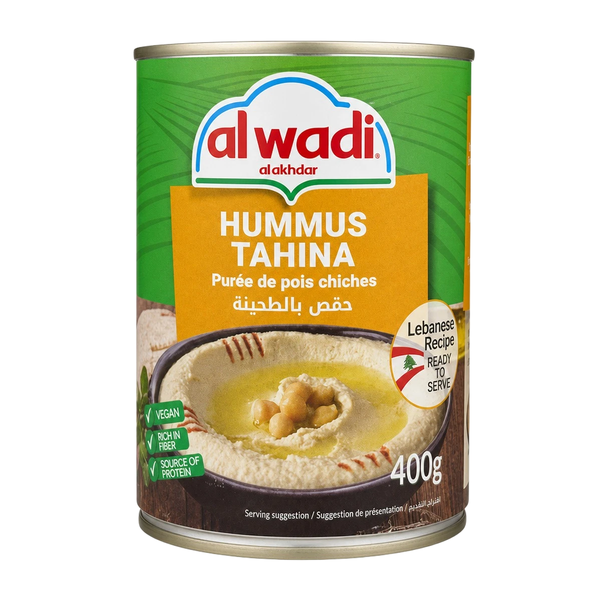 Alwadi — Purée de pois chiches au tahini — 400 g