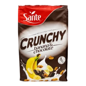 Santé - Muesli croustillant banane et chocolat riche en fibres