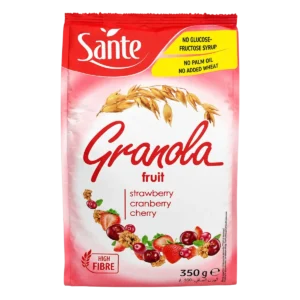 Santé - Granola aux fruits rouges fraise, cranberry et cerise