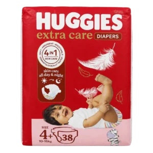 Huggies - Couches bébé Extra Care taille 4+ 10-16 kg