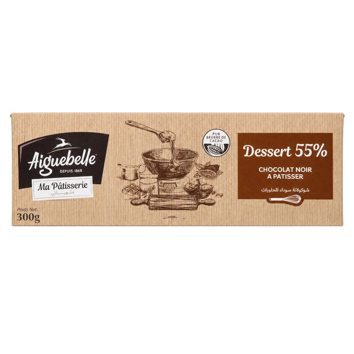 Aiguebelle - Ma Pâtisserie Dessert 55% chocolat noir à pâtisser