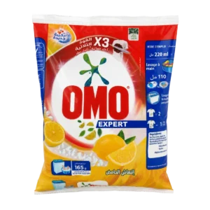 OMO - Lessive en poudre Expert lavage à la main parfum citron