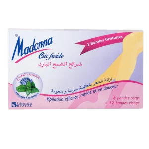 Madonna - Bandes de cire froide corps et visage parfum menthe