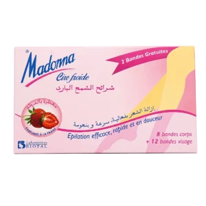 Madonna - Bandes de cire froide à la fraise corps et visage