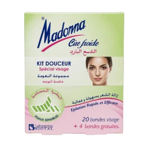 Madonna - Bandes de cire froide spécial visage peaux sensibles