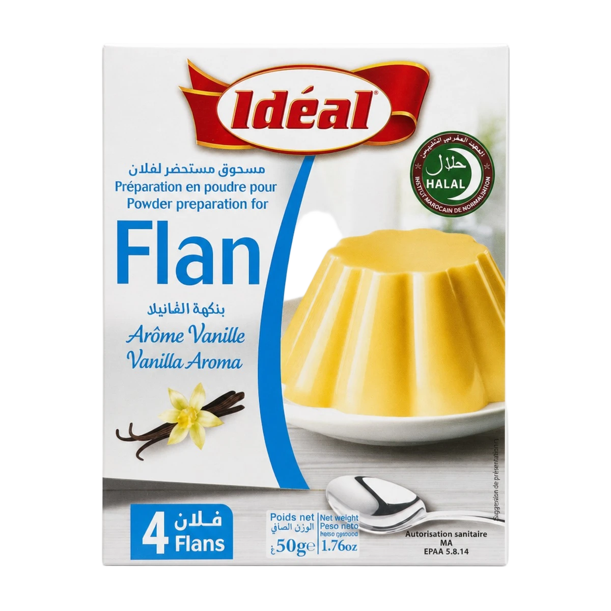 Idéal — Préparation en poudre pour flan goût cappuccino — 55 g