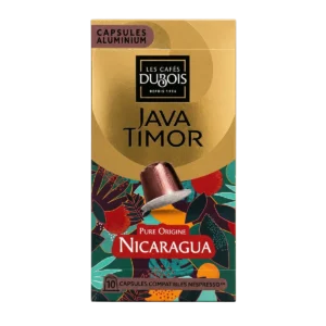 Les Cafés Dubois - Capsules de café Pure Origine Nicaragua Java Timor compatibles Nespresso
