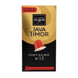 Les Cafés Dubois - Capsules de café Java Timor Fortissimo n°13