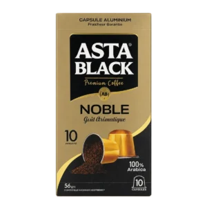 Asta Black - Capsules de café Noble goût aromatique 100% Arabica