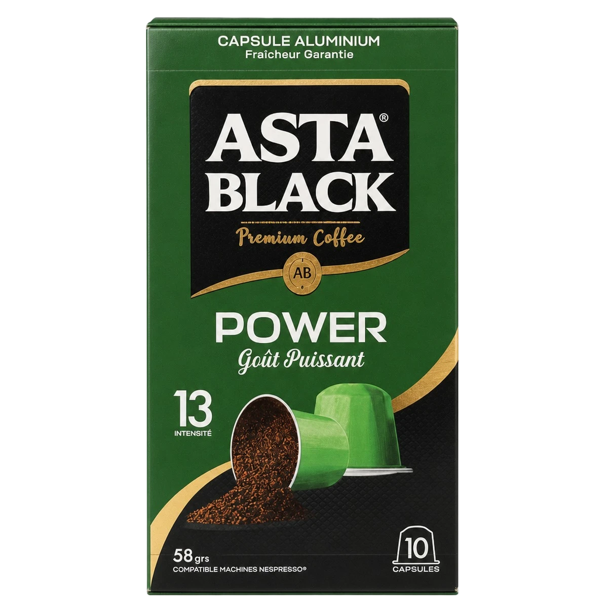 Asta Black — Café en capsules Power — 58 g
