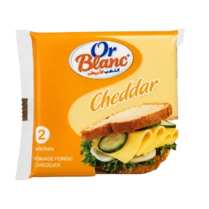 Or Blanc — Fromage fondu en tranches cheddar — 200 g