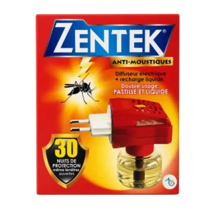 Zentek - Diffuseur électrique anti-moustiques double usage avec recharge liquide 30 nuits